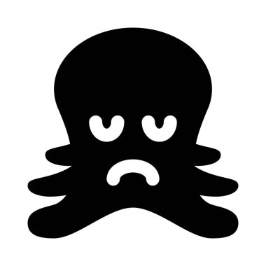 Sohbet için üzgün surat resimli ahtapot emojisi