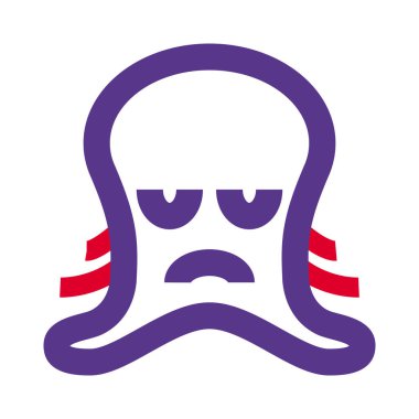 Sohbet için üzgün surat resimli ahtapot emojisi