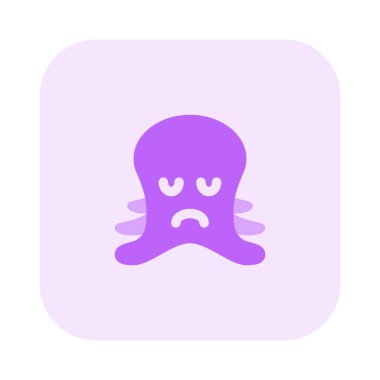 Sohbet için üzgün surat resimli ahtapot emojisi