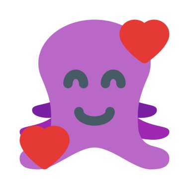 Gülen ahtapot ve kalp yüz ifadeleri etrafında dönüyor.