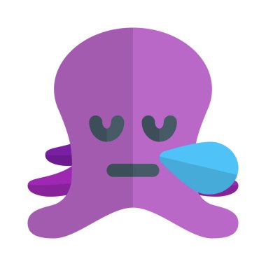 ahtapot burnundan ter damlayarak horluyor.