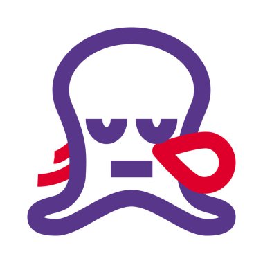 ahtapot burnundan ter damlayarak horluyor.