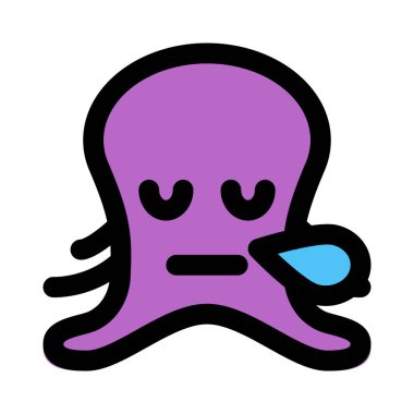 ahtapot burnundan ter damlayarak horluyor.