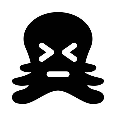 ahtapot şaşı ve sırıtan gözler yüz ifadesi