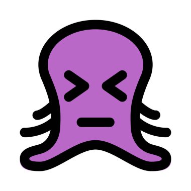 ahtapot şaşı ve sırıtan gözler yüz ifadesi