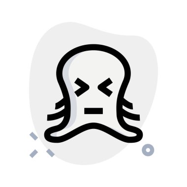 ahtapot şaşı ve sırıtan gözler yüz ifadesi