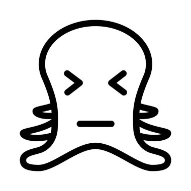 ahtapot şaşı ve sırıtan gözler yüz ifadesi