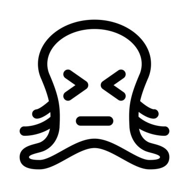 ahtapot şaşı ve sırıtan gözler yüz ifadesi