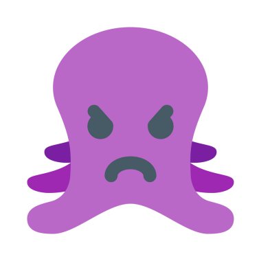 Sohbet için kızgın surat resimli ahtapot emojisi.