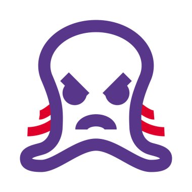 Sohbet için kızgın surat resimli ahtapot emojisi.