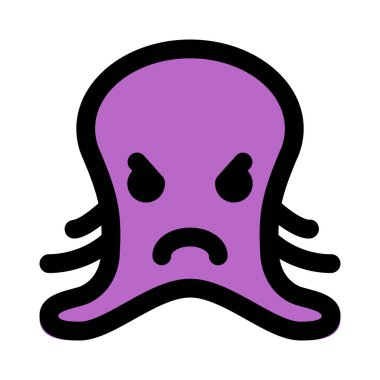 Sohbet için kızgın surat resimli ahtapot emojisi.