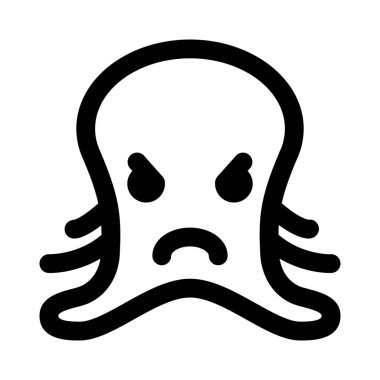 Sohbet için kızgın surat resimli ahtapot emojisi.