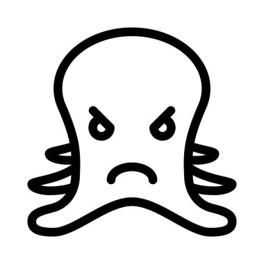 Sohbet için kızgın surat resimli ahtapot emojisi.