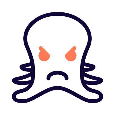 Sohbet için kızgın surat resimli ahtapot emojisi.