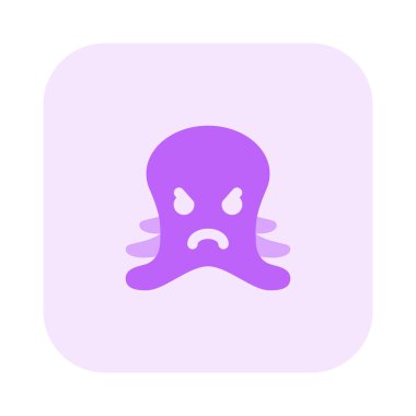 Sohbet için kızgın surat resimli ahtapot emojisi.