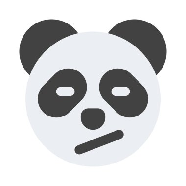 Şaşkın panda yüz ifadesi anında kurye için emoji