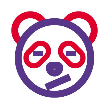 Şaşkın panda yüz ifadesi anında kurye için emoji