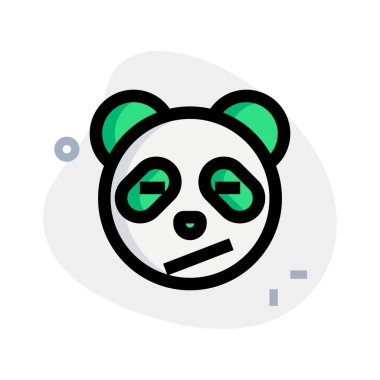 Şaşkın panda yüz ifadesi anında kurye için emoji