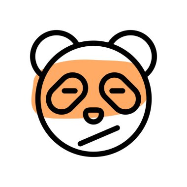 Şaşkın panda yüz ifadesi anında kurye için emoji