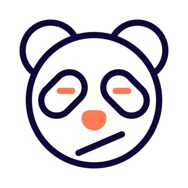 Şaşkın panda yüz ifadesi anında kurye için emoji