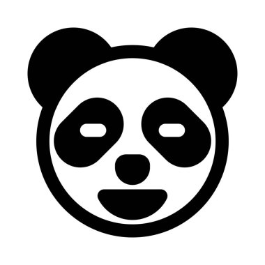 Yüzü kapalı sırıtan panda.