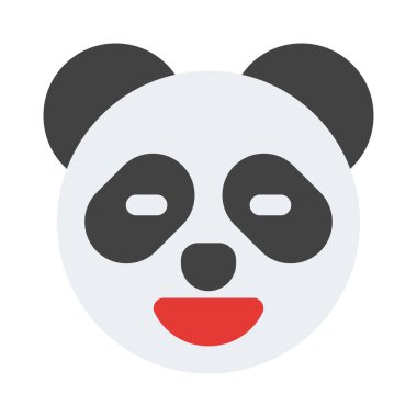 Yüzü kapalı sırıtan panda.