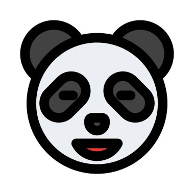 Yüzü kapalı sırıtan panda.