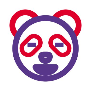 Yüzü kapalı sırıtan panda.