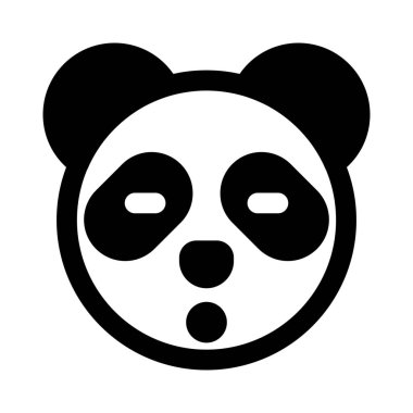 Şok ifadesi panda ifadesi gözleri kapalı