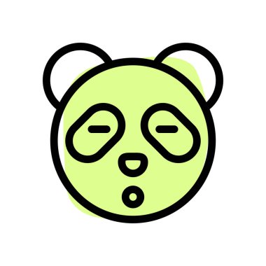 Şok ifadesi panda ifadesi gözleri kapalı