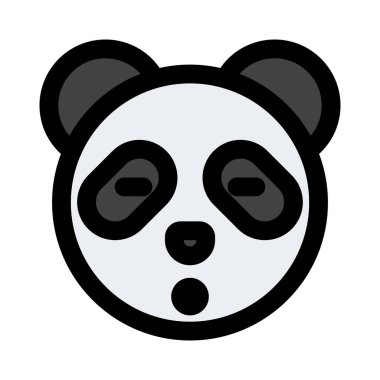 Şok ifadesi panda ifadesi gözleri kapalı