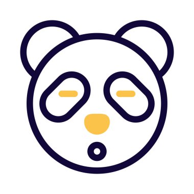 Şok ifadesi panda ifadesi gözleri kapalı