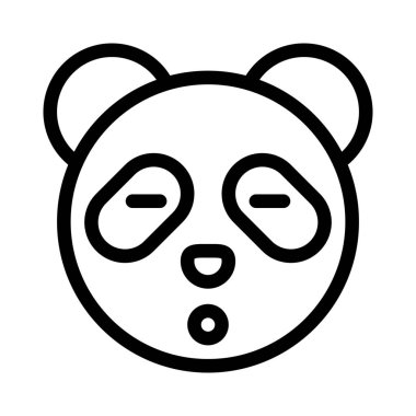 Şok ifadesi panda ifadesi gözleri kapalı