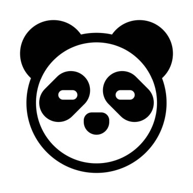 Gevezelik mesajı için kocaman gözlü bir panda.