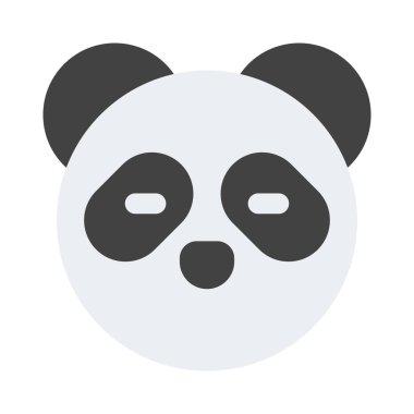 Gevezelik mesajı için kocaman gözlü bir panda.