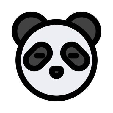 Gevezelik mesajı için kocaman gözlü bir panda.