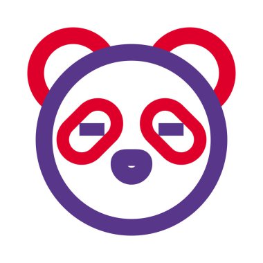 Gevezelik mesajı için kocaman gözlü bir panda.