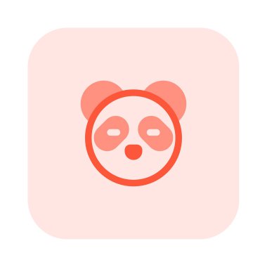 Gevezelik mesajı için kocaman gözlü bir panda.