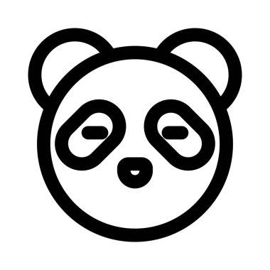 Gevezelik mesajı için kocaman gözlü bir panda.