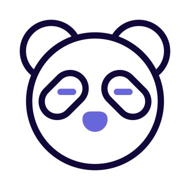 Gevezelik mesajı için kocaman gözlü bir panda.