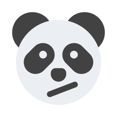 Şaşkın panda yüz ifadesi anında kurye için emoji