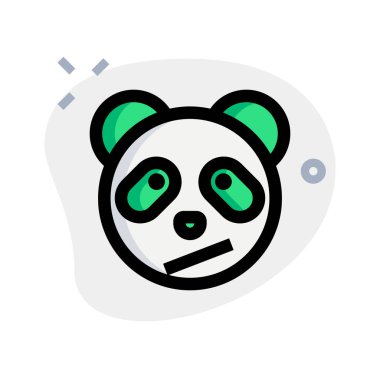 Şaşkın panda yüz ifadesi anında kurye için emoji