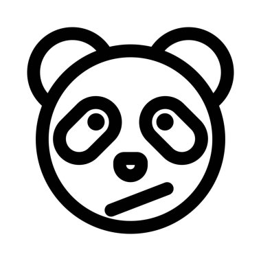 Şaşkın panda yüz ifadesi anında kurye için emoji