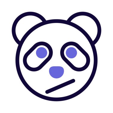 Şaşkın panda yüz ifadesi anında kurye için emoji