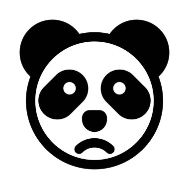 Üzgün panda somurtkan resim temsilcisi sohbet ifadesi
