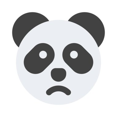 Üzgün panda somurtkan resim temsilcisi sohbet ifadesi