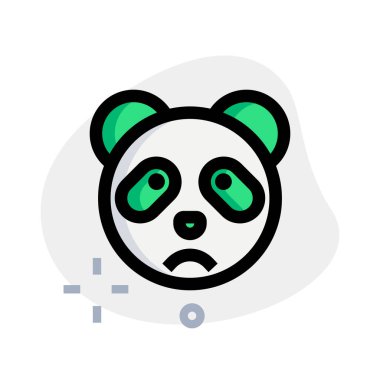 Üzgün panda somurtkan resim temsilcisi sohbet ifadesi