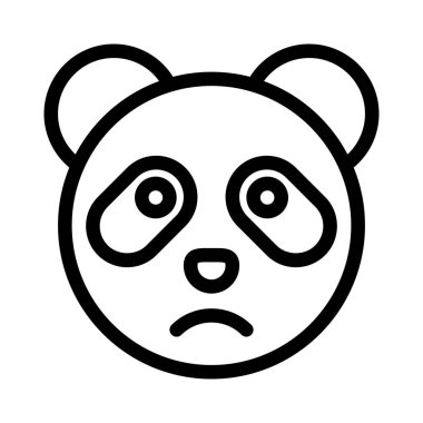 Üzgün panda somurtkan resim temsilcisi sohbet ifadesi