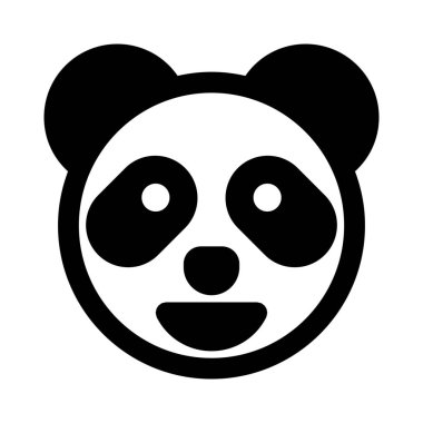 Yüzünde panda sırıtıyor, ağzı açık.