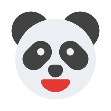 Yüzünde panda sırıtıyor, ağzı açık.